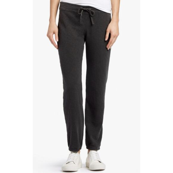James Perse Vintage Fleece Sweatpants Cotton Soft Charcoal Black - Picture 1 of 11